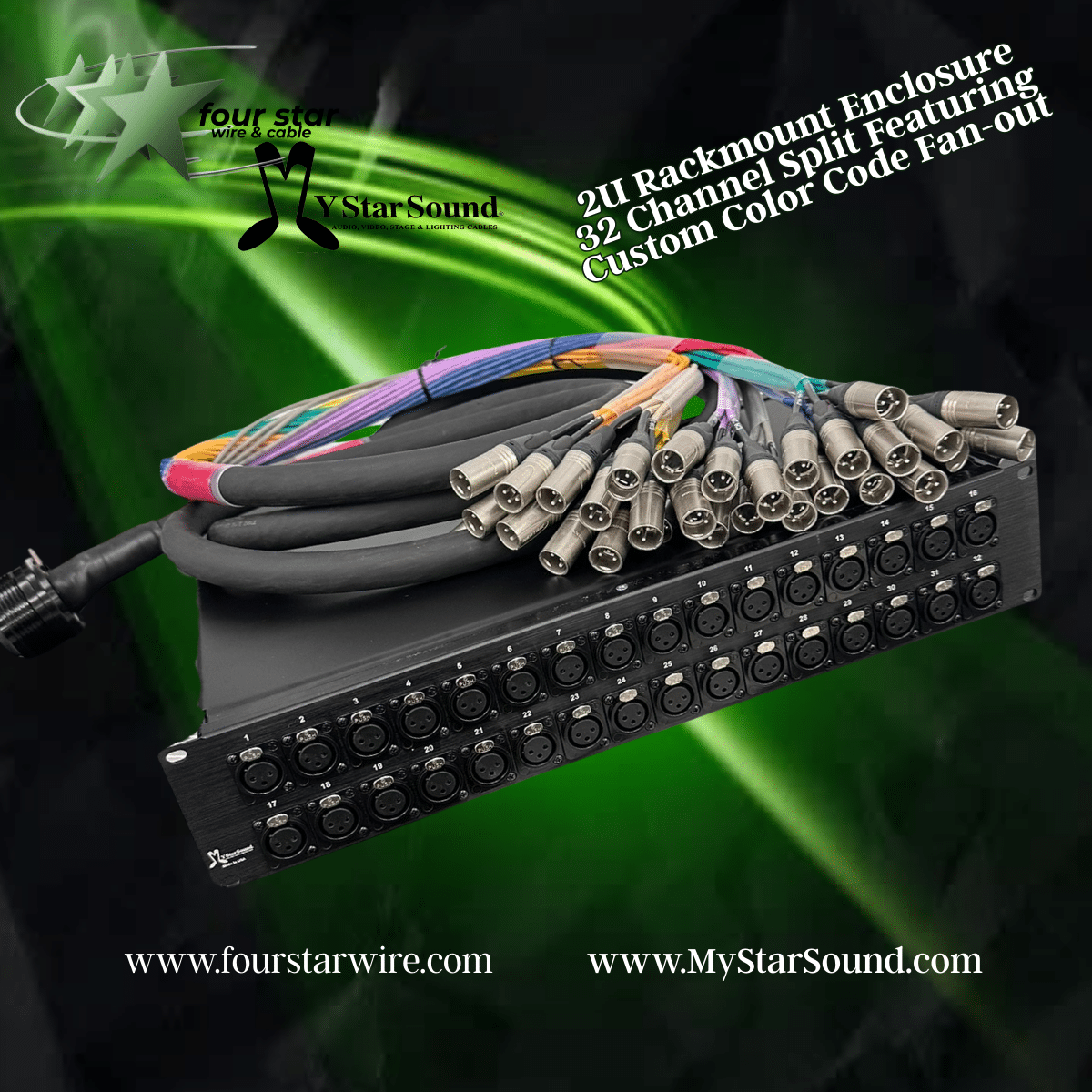 2U Rackmount enclosure 32 Channel Split