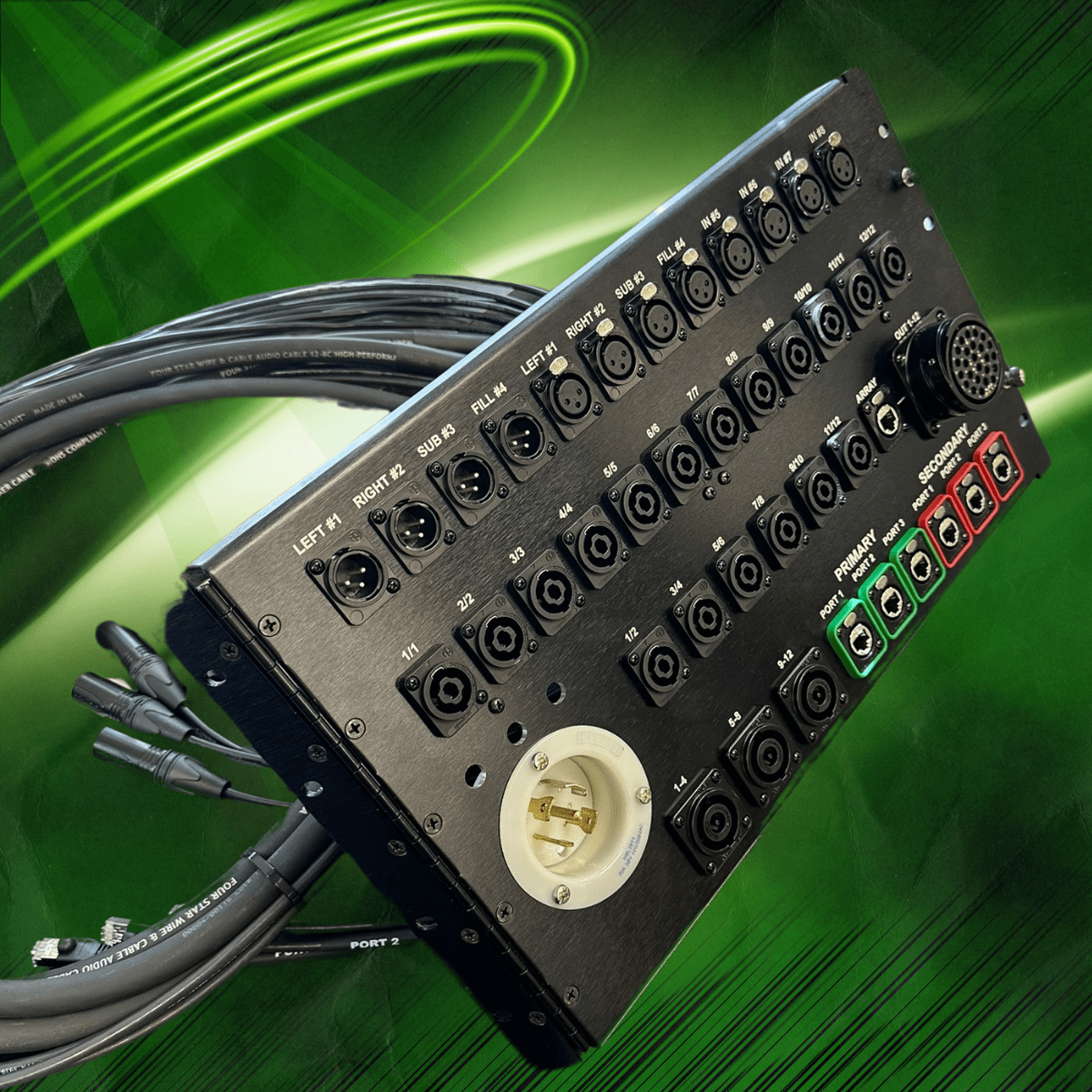 Custom 8U Hinged Rack Panel